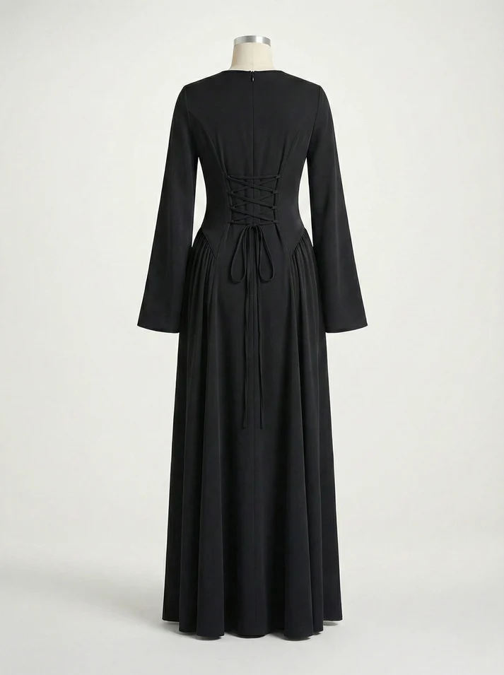 Silk Modest Dress thumbnail 2