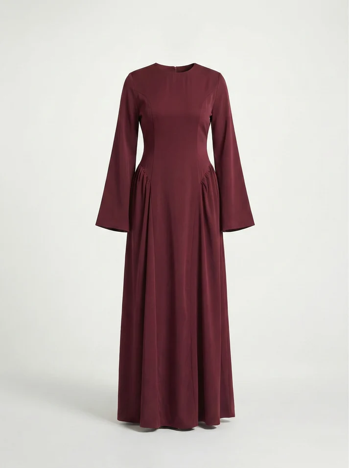 Silk Modest Dress thumbnail 4