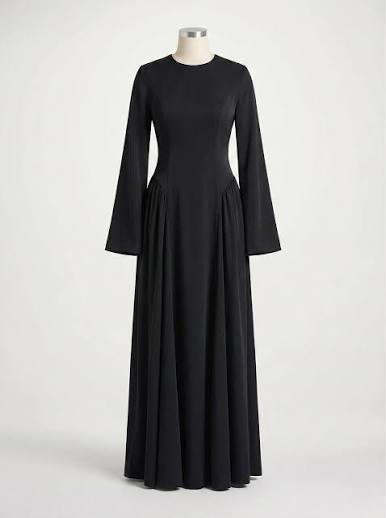 Silk Modest Dress thumbnail 5